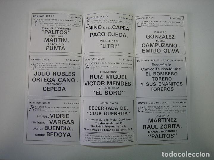 Carteles toros: 1. Programa plaza de toros de Cordoba - Foto 2