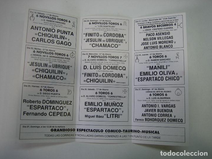 Carteles toros: 1. Programa plaza de toros de Cordoba - Foto 2