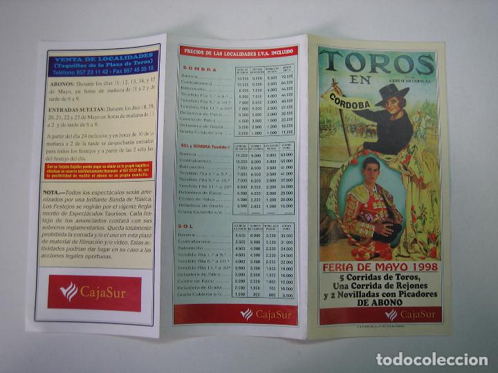 Carteles toros: 1. Programa plaza de toros de Cordoba - Foto 1