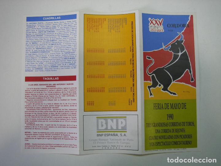 Carteles toros: 1. Programa plaza de toros de Cordoba - Foto 1