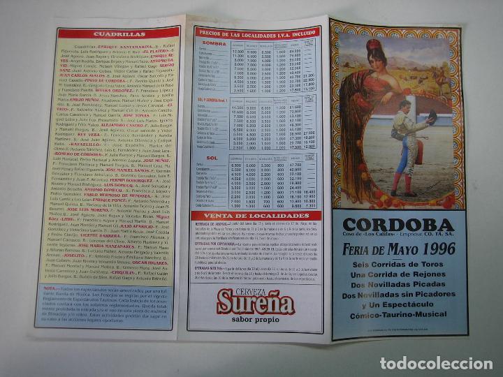 Carteles toros: 1. Programa plaza de toros de Cordoba - Foto 1