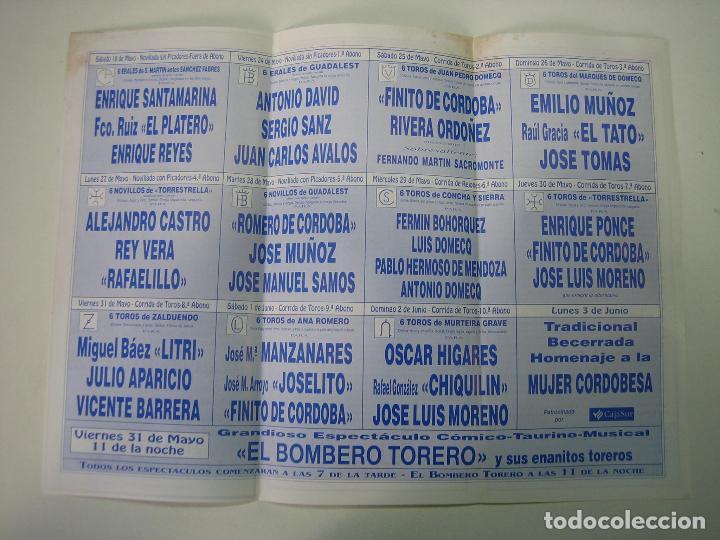 Carteles toros: 1. Programa plaza de toros de Cordoba - Foto 2
