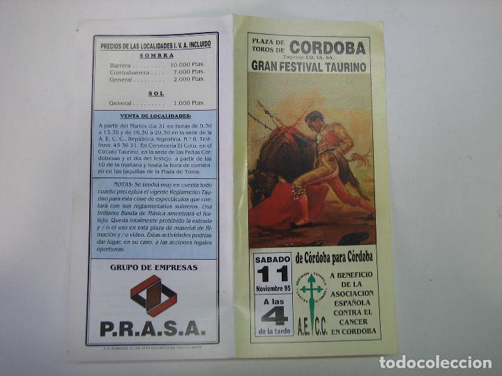 Carteles toros: 1. Programa plaza de toros de Cordoba - Foto 1
