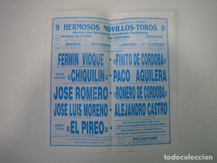 Carteles toros: 1. Programa plaza de toros de Cordoba - Foto 2