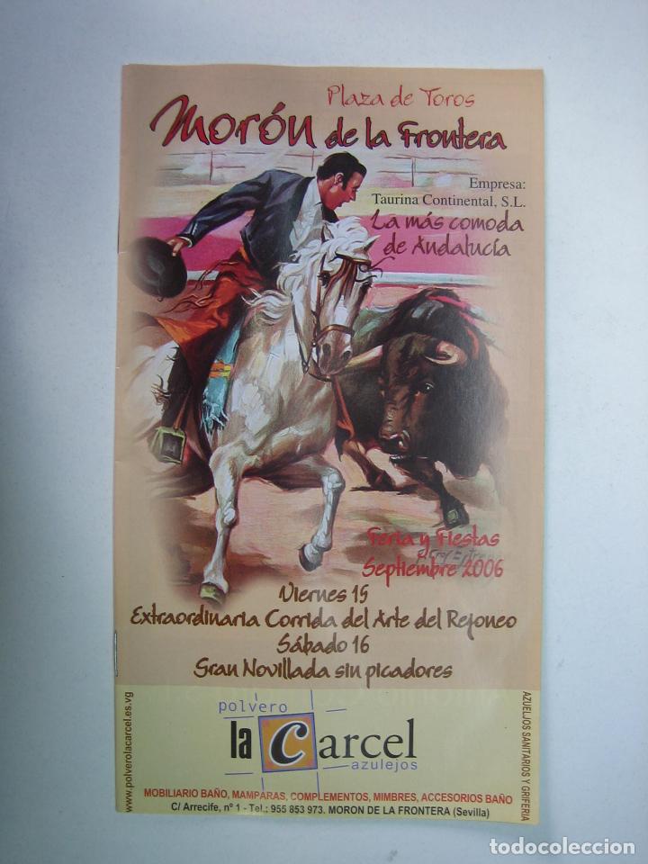 Carteles toros: 1. Programa plaza de toros de Mor&oacute;n de la Frontera - Foto 1