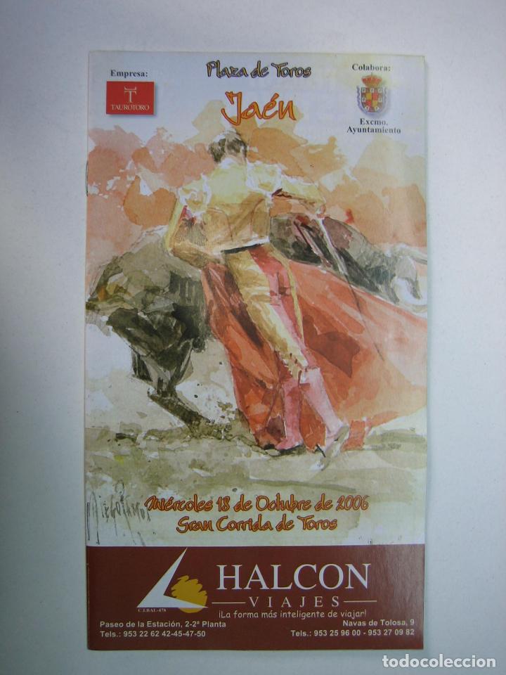 Carteles toros: 1. Programa plaza de toros de Jaen - Foto 1