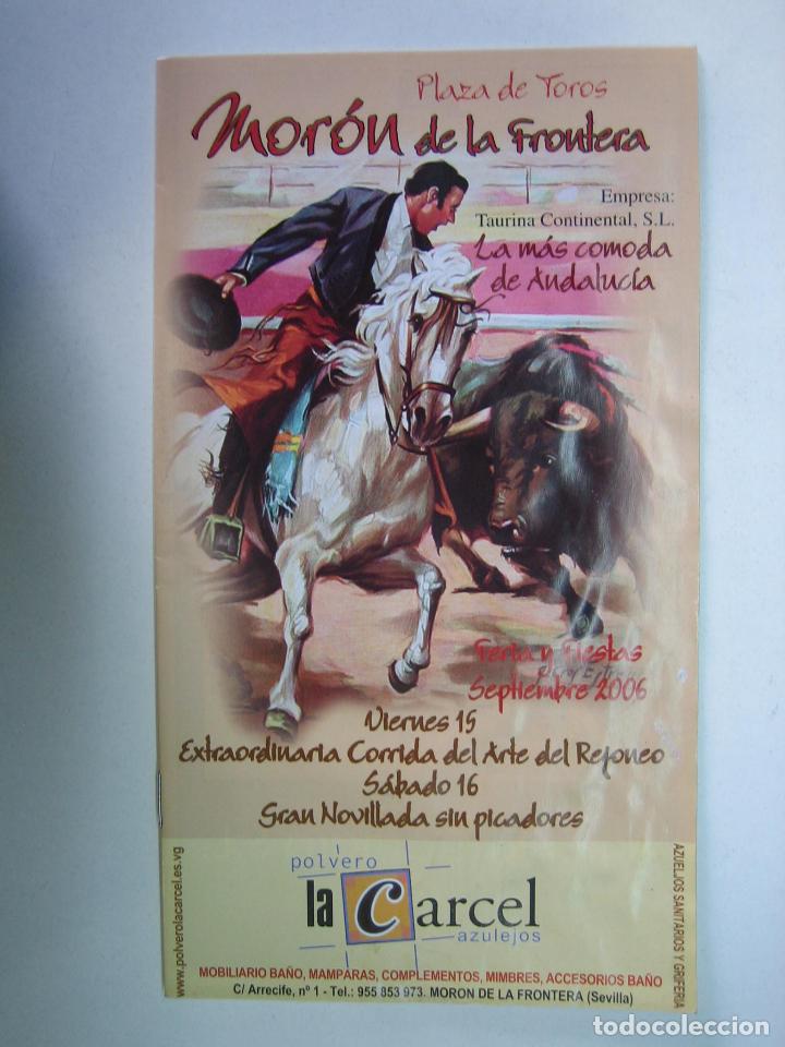 Carteles toros: 1. Programa plaza de toros de Mor&oacute;n de la Frontera - Foto 1
