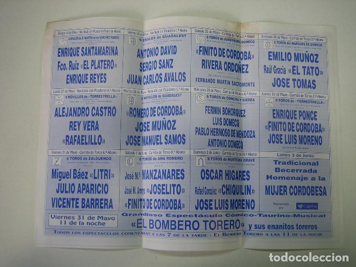 Carteles toros: 1. Programa plaza de toros de Cordoba - Foto 2