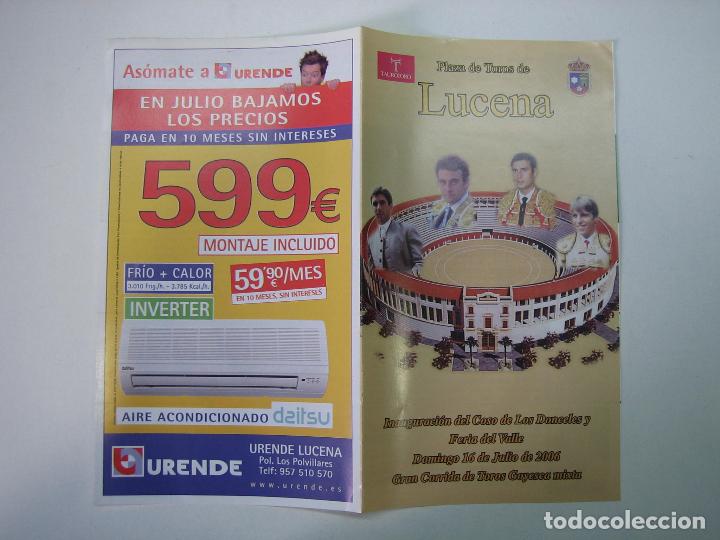 Carteles toros: 1. Programa plaza de toros de Lucena - Foto 1