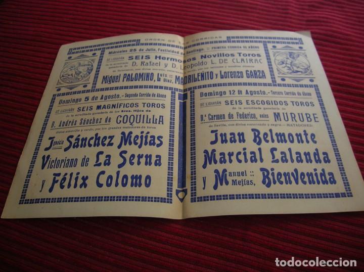 Carteles toros: antiguo programa de Toros. Santander, verano de 1934 - Foto 2