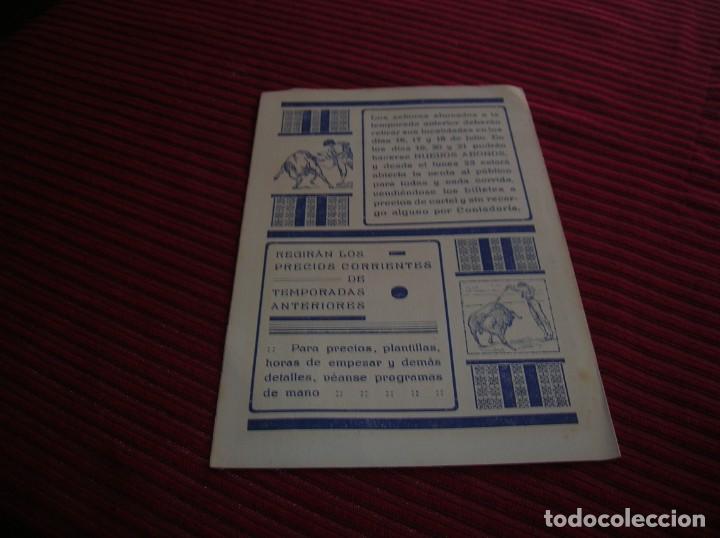 Carteles toros: antiguo programa de Toros. Santander, verano de 1934 - Foto 3