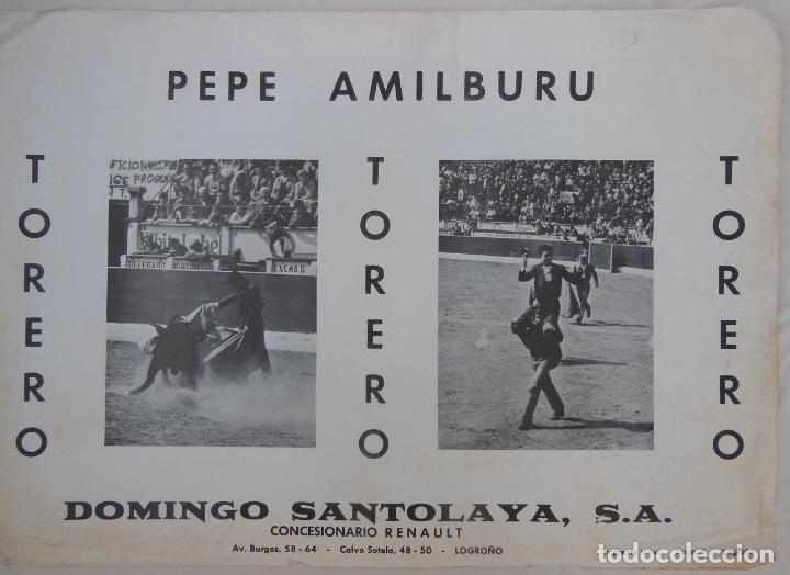 Carteles toros: PEPE AMILBURU, TORERO. - Foto 1