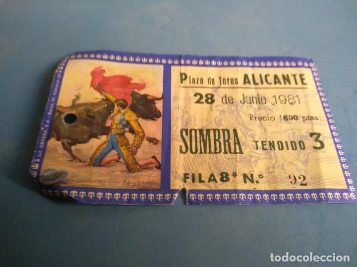 Carteles toros: Entrada Toros Alicante ,28 junio de 1981 - Foto 2