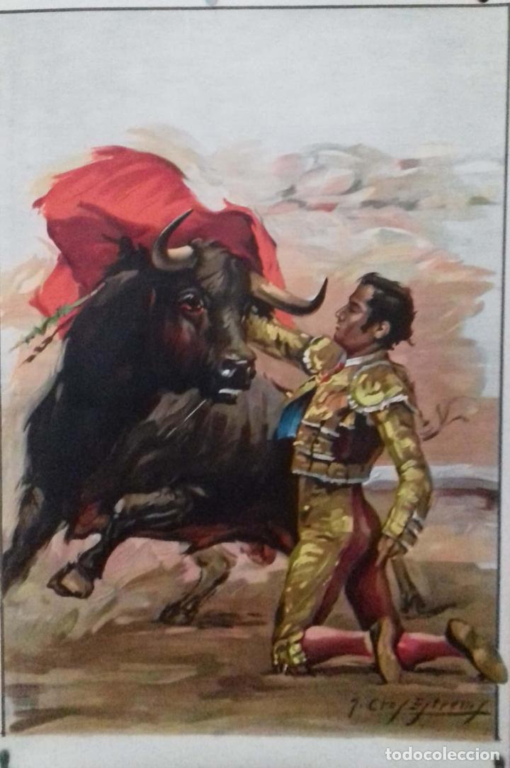 Carteles toros: CARTEL. ESCENAS TAURINAS. - Foto 1