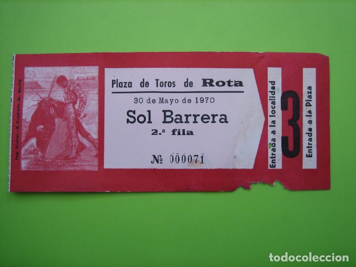 Carteles toros: Entrada plaza de toros de Rota 1970 - Foto 1