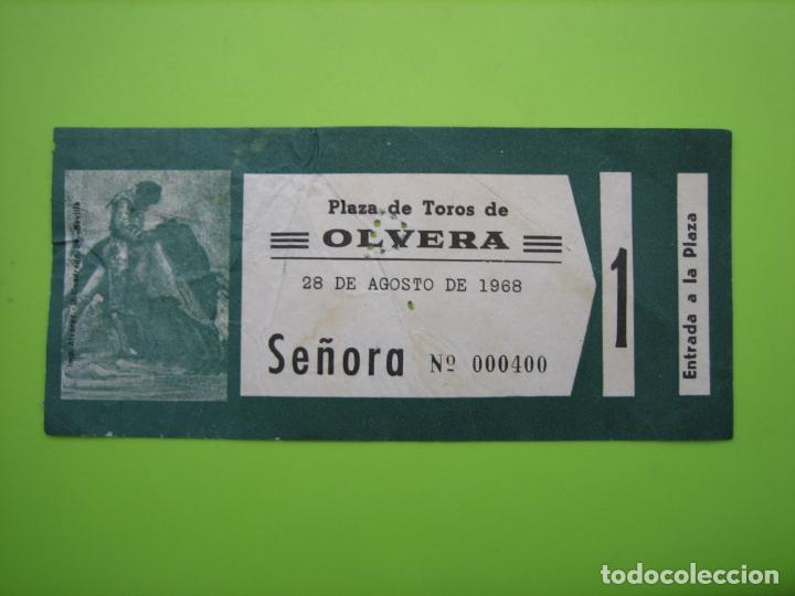 Carteles toros: Entrada plaza de toros de Olvera 1968 - Foto 1