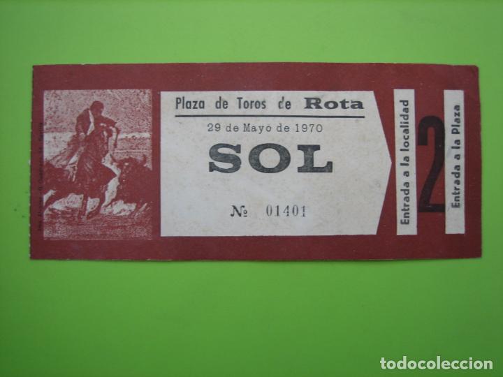Carteles toros: Entrada plaza de toros de Rota 1970 - Foto 1