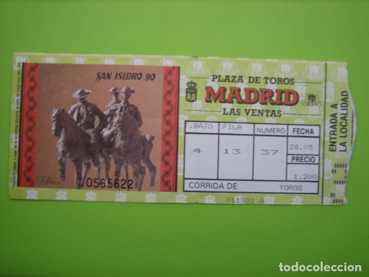 Carteles toros: Entrada plaza de toros de Madrid 1990 - Foto 1