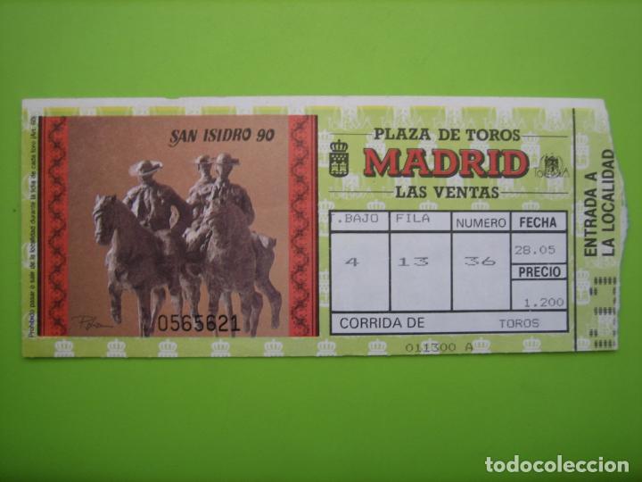 Carteles toros: Entrada plaza de toros de Madrid 1990 - Foto 1