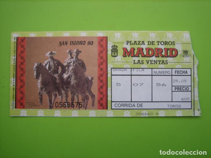 Carteles toros: Entrada plaza de toros de Madrid 1990 - Foto 1