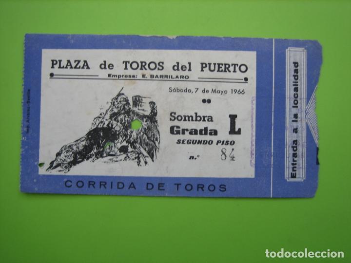 Carteles toros: Entrada plaza de toros de El Puerto 1966 - Foto 1