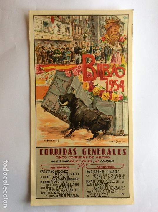 Carteles toros: CARTEL TOROS BILBAO 1954 - Foto 3