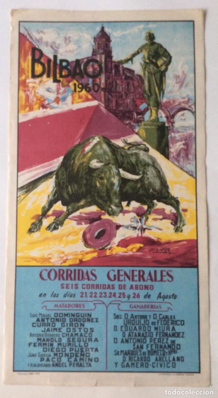 Carteles toros: Cartel de toros Bilbao 1960 - Foto 1
