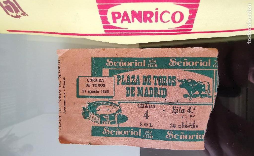 Carteles toros: ENTRADA TOROS LAS VENTAS MADRID 1966 - Foto 1