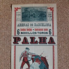 Carteles Toros: CARTEL DE TOROS DE BARCELONA. 30 DE MAYO DE 1915. PEDRO LÓPEZ, MANUEL CRESPO CRESPITO, ETC.