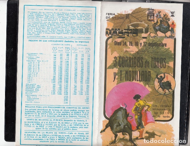 Carteles toros: FERIA DE OTO&Ntilde;O. PLAZA DE TOROS DE MADRID - Foto 1