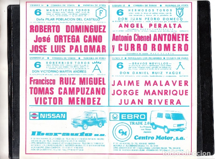 Carteles toros: FERIA DE OTO&Ntilde;O. PLAZA DE TOROS DE MADRID - Foto 2
