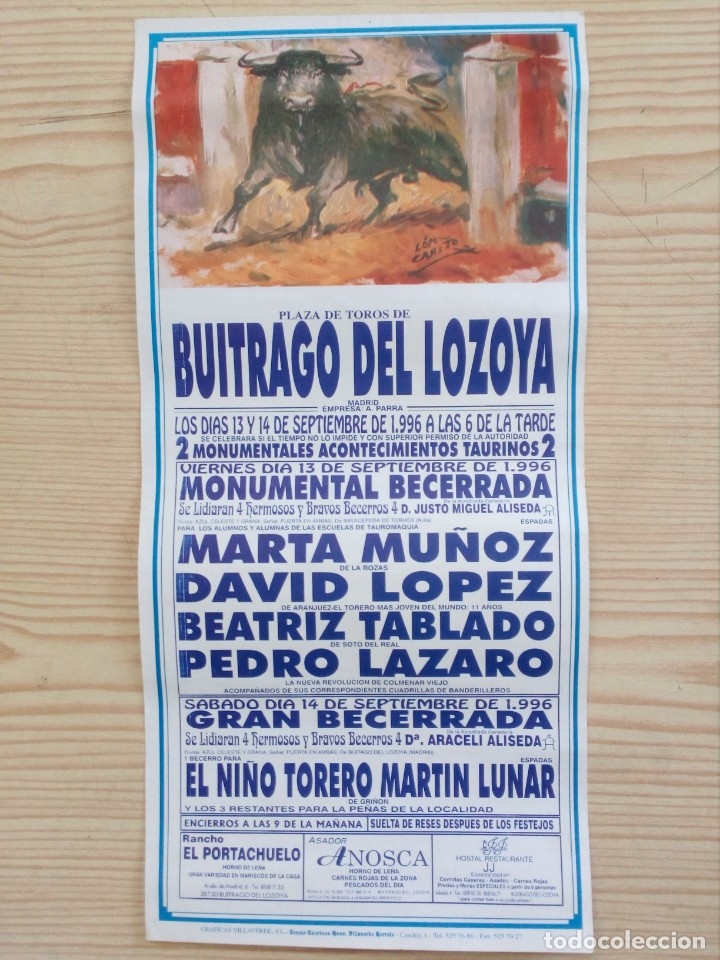 Carteles toros: Cartel De Toros - Lote 92 - Foto 1