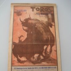 Carteles Toros: CARTEL TOROS PLAZA MONUMENTAL BARCELONA 1934. ARMILLITA, HERMANOS BIENVENIDA, CARNICERITO DE MEXICO. Lote 178354422