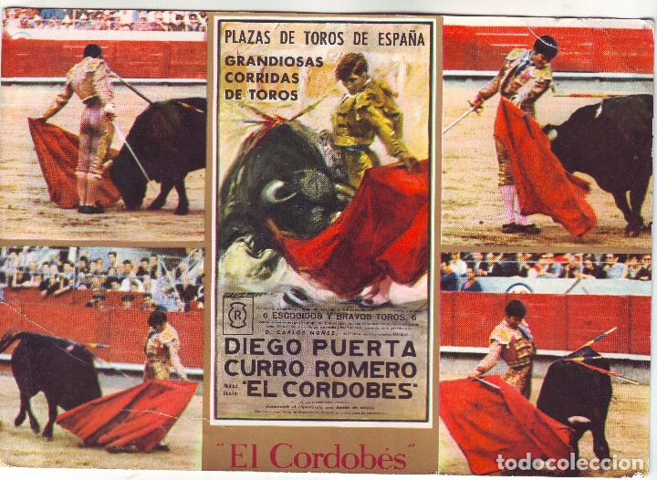 Carteles toros: TARJETA POSTAL DE TOROS DE EL CORDOB&Eacute;S - Foto 1