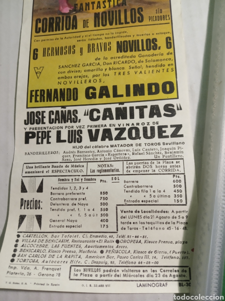 Carteles toros: Plaza de toros Vinaroz - Foto 3