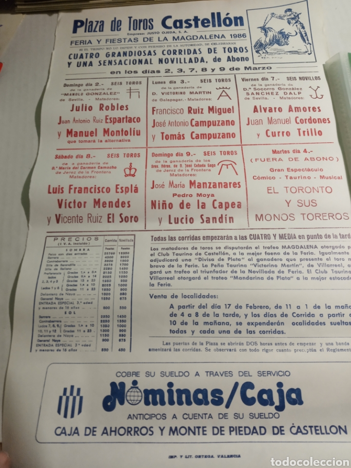 Carteles toros: Plaza de toros Castell&oacute;n - Foto 1
