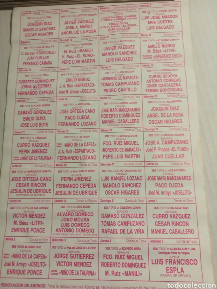 Carteles toros: San Isidro 92 - Foto 6