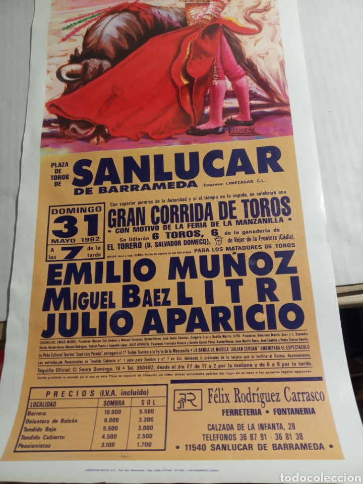 Carteles toros: Sanl&uacute;car de Barrameda plaza de toros - Foto 3