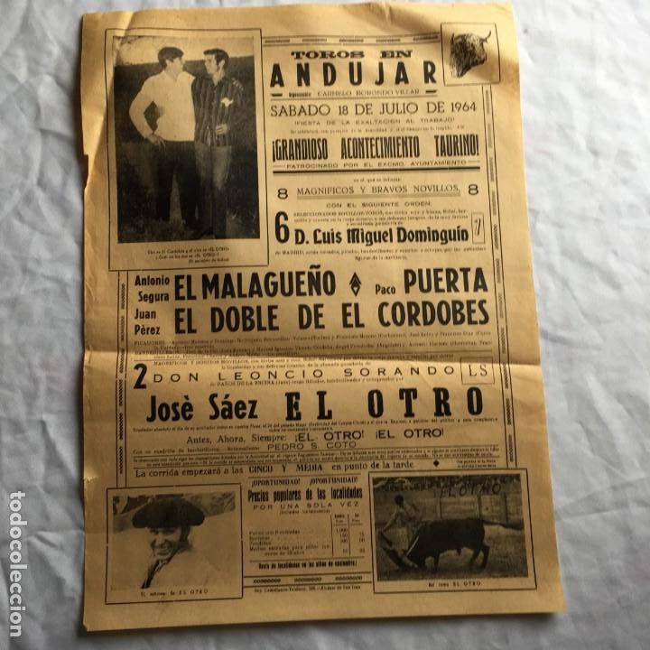 Carteles toros: Toros en Andujar 1964 - Foto 1