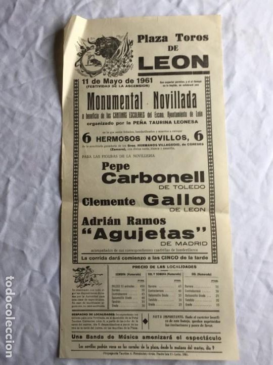 Carteles toros: Plaza de Le&oacute;n 1961 - Foto 1