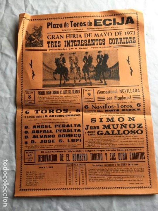 Carteles toros: Plaza de &Eacute;cija 1971 - Foto 1