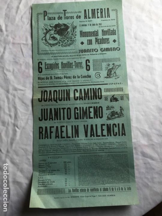 Carteles toros: Plaza de Ameria 1963 - Foto 1
