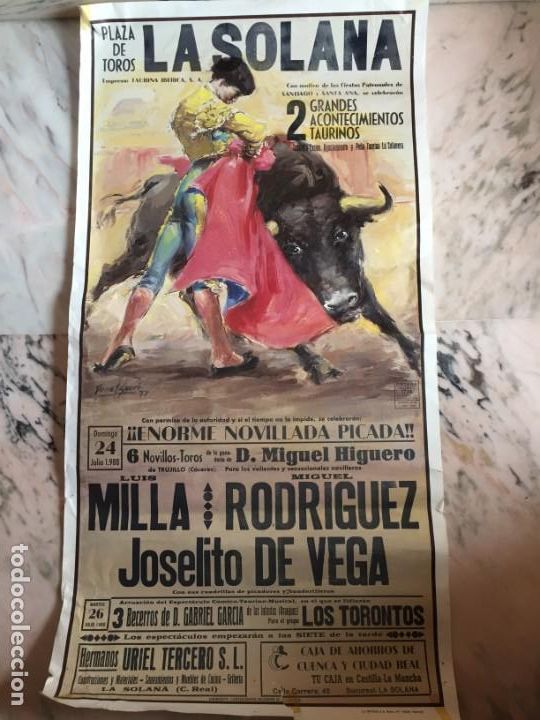 Carteles toros: Plaza de Toros de La Solana 1988 - Foto 1