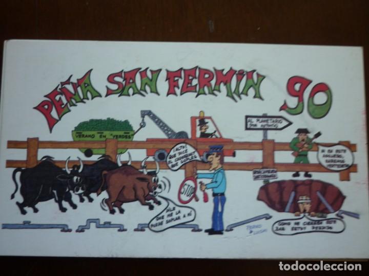 Carteles toros: Tarjetas de los San Fermines 1990 - Foto 5