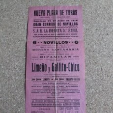 Carteles Toros: CARTEL DE TOROS DE BARCELONA. 14 DE JULIO DE 1912. JOSÉ GÁRATE LIMEÑO Y JOSÉ GÓMEZ GALLITO CHICO.