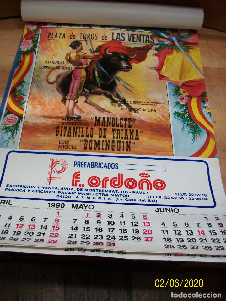 Carteles toros: ALMANAQUE DE ALMERIA-A&Ntilde;O 1990-TOROS - Foto 4