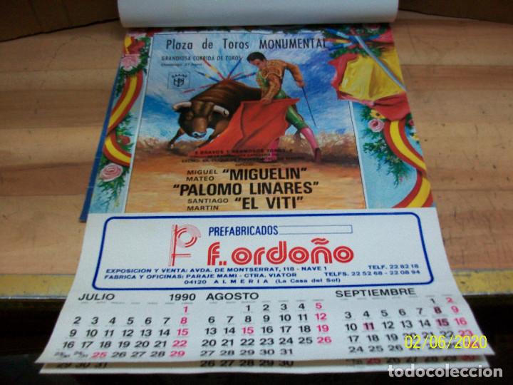Carteles toros: ALMANAQUE DE ALMERIA-A&Ntilde;O 1990-TOROS - Foto 6