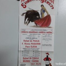 Carteles Toros: CÁRTEL DE LA FERIA DEL CABALLO DE JEREZ DEL AÑO 1984. Lote 193956652