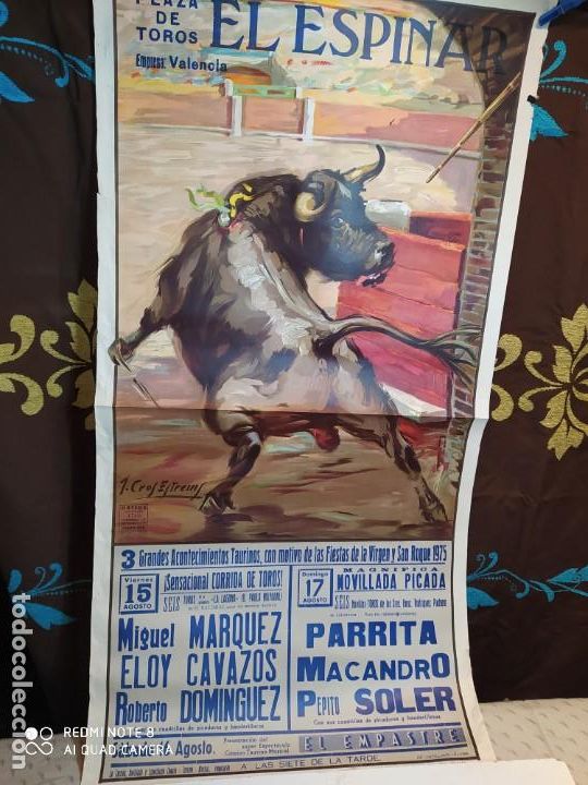 Carteles toros: CARTEL DE TOROS EL ESPINAR 1975 - Foto 2