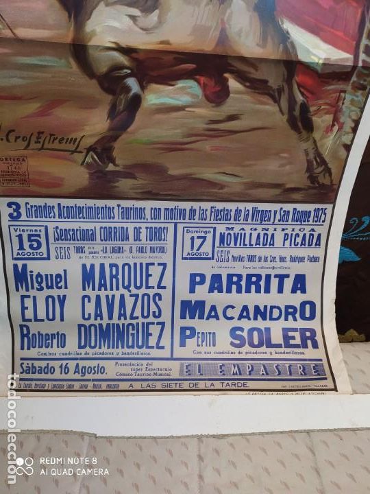Carteles toros: CARTEL DE TOROS EL ESPINAR 1975 - Foto 3